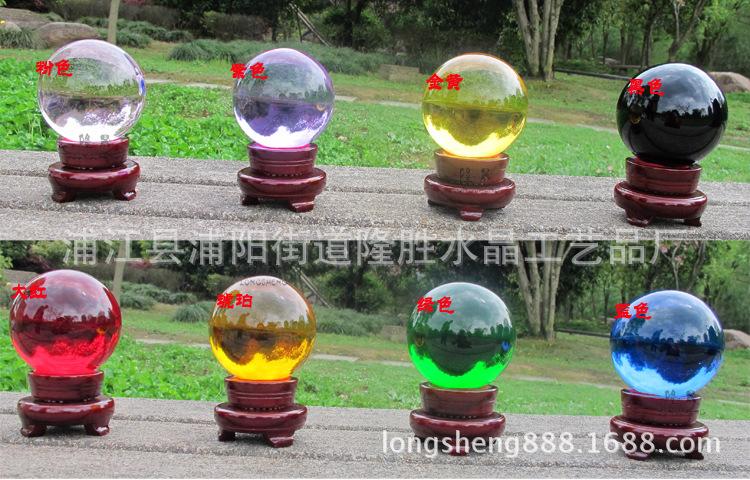 白水晶球 水晶内雕球定做工艺品可加底座 白水晶纪念品 浦江工厂