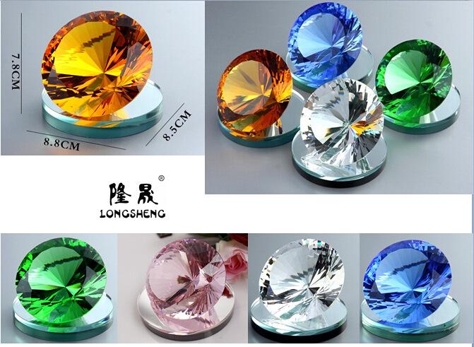 紫色k9水晶钻石 30mm玻璃钻石宝石水晶 浦江工厂k9水晶工艺品