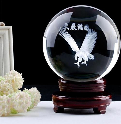 批发k9透明水晶球 3d水晶内雕球 水晶光球等水晶工艺品办公室摆件